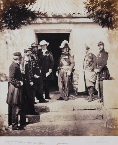 Ryhmä päämajassa, 52 valokuvan albumista, jotka liittyvät Krimin sotaan, 1855 tekijältä Roger Fenton