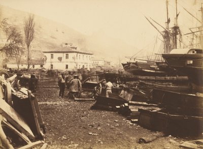 Maihinnousupaikka, Ordnance Wharf, Balaklava tekijältä Roger Fenton
