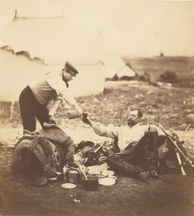 Everstiluutnantti Hallewell, päivän työ päätettynä. tekijältä Roger Fenton