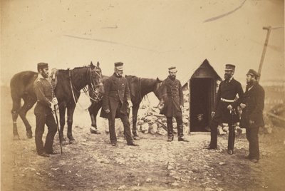Kenraalimajuri Garrett ja hänen esikuntansa upseerit. tekijältä Roger Fenton