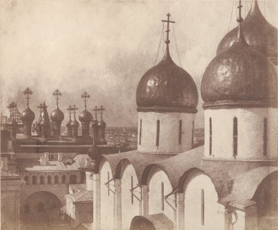 Moskova, Kremlin kirkkojen kupolit, 1852. tekijältä Roger Fenton