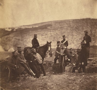 8. husaarien upseerit ja miehet. tekijältä Roger Fenton
