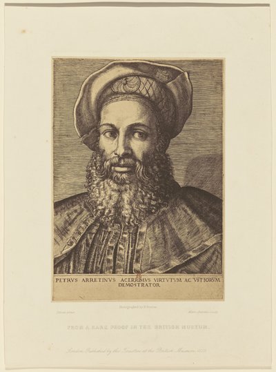 Jäljennös Marc Antonion kaiverruksesta Tizianin muotokuvasta. tekijältä Roger Fenton