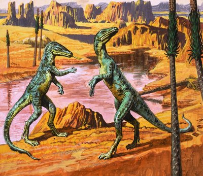 Saltoposuchus, kuvitus teoksesta 