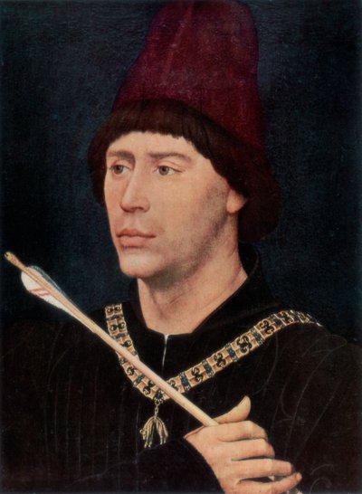 Antoinen, Burgundin paskiainen, muotokuva, c1456, 1927 tekijältä Rogier van der Weyden