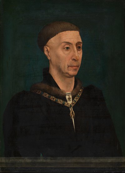 Burgundin herttuan Filip Hyvän (1396-1467) muotokuva (öljy puulle) tekijältä Rogier van der Weyden
