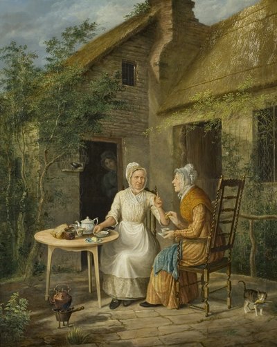 The Village Gossips, n. 1828 (öljy kankaalle) tekijältä Rolinda Sharples