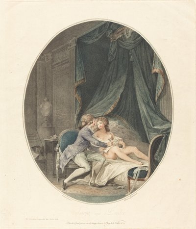 Valmont ja Emilie tekijältä Romain Girard after Nicolas Lavreince
