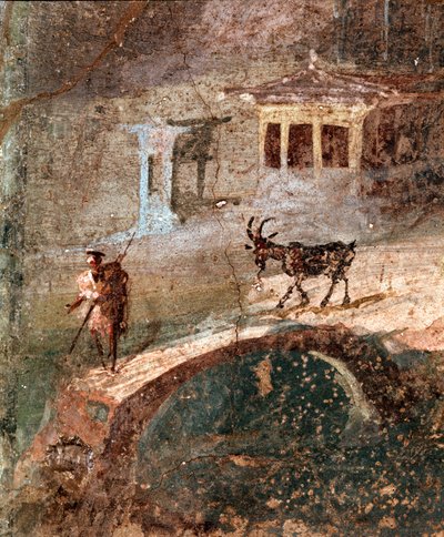 Mies vuohineen (fresko tekijältä Roman