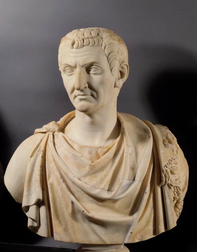 Keisari Nervan (Marcus Cocceius Nerva) rintakuva (26-98 jKr), Pariisi, Louvre-museo tekijältä Roman