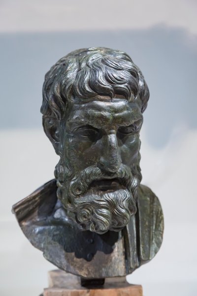 Epikuroksen rintakuva (pronssi) tekijältä Roman