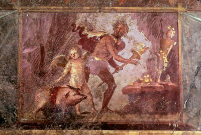 Fresko Villa of Mysteriesista Pompejista tekijältä Roman