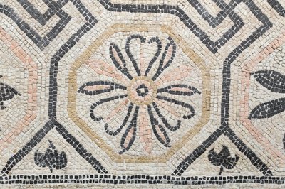 Geometrinen kuvio Via san Rocchinon talosta, 2. vuosisata jKr. (mosaiikki). tekijältä Roman