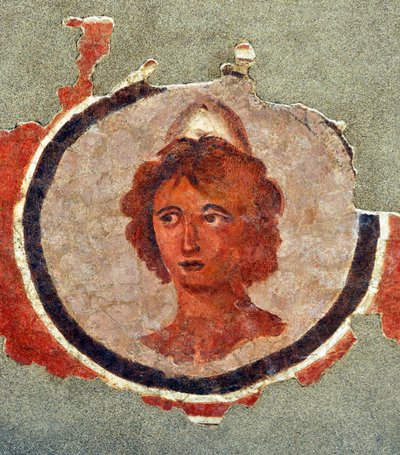 Nuoren miehen pää, noin 130-140 (fresko) tekijältä Roman