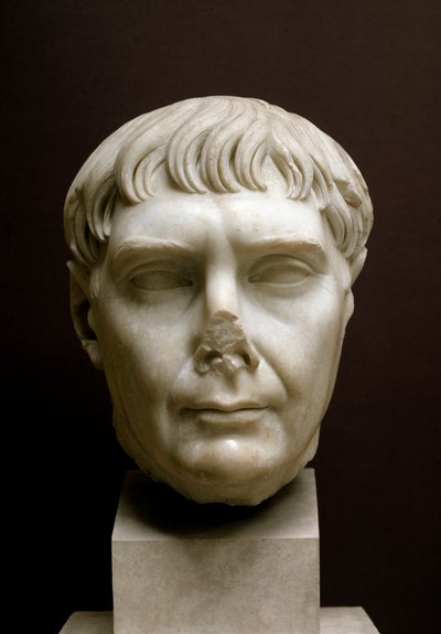 Keisari Trajanuksen pää, 2. vuosisadalla (marmoriveistos) tekijältä Roman