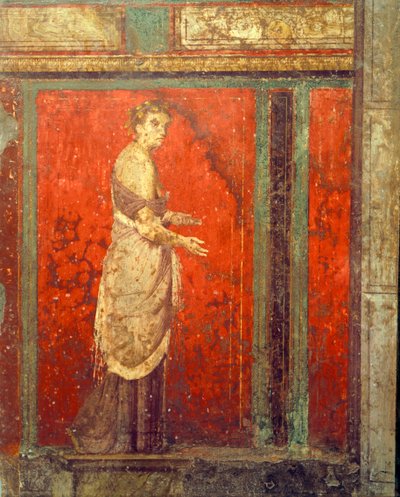 Dionysoksen kultin vihkimisriitit, fresko Villa Dei Misteristä tekijältä Roman
