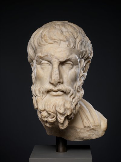 Epikouroksen marmoripää, 2. vuosisadalla jKr (marmori) tekijältä Roman
