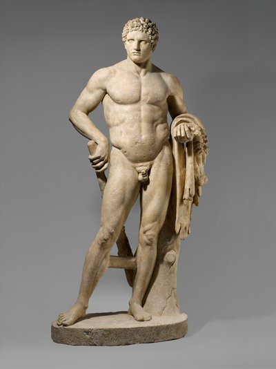 Nuorekkaan Herkuleen marmoripatsas, 69–96 jKr (marmori) tekijältä Roman