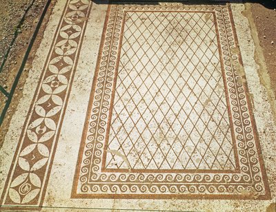 Mosaiikkilattia Messii-talosta (mosaiikki) tekijältä Roman