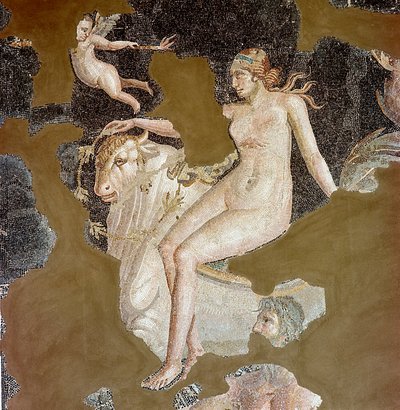 Nereid merihärästä (mosaiikki tekijältä Roman