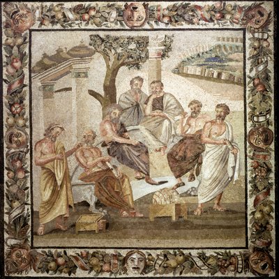 Platonin akatemia, 2. vuosisata eKr. (mosaiikki) tekijältä Roman