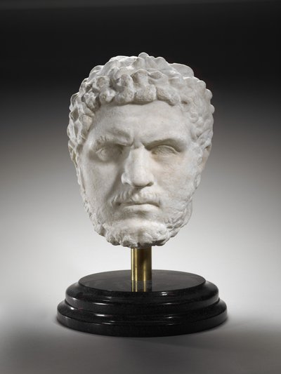 Rooman valtakunnan keisarin Caracallan muotokuva 211-17 jKr (marmori) tekijältä Roman