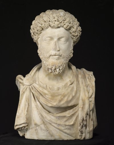 Keisari Marcus Aureliuksen muotokuva, 2. loppu (marmori) tekijältä Roman