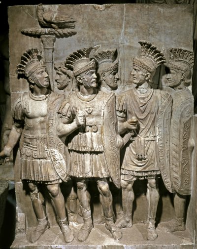 Pretoriaanireliefi, noin 51-52 jKr. (marmori) tekijältä Roman