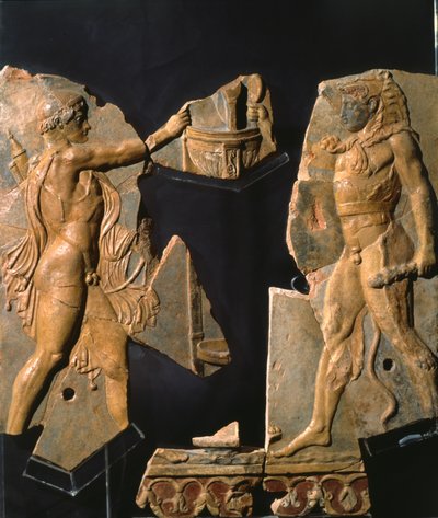 Reliefi Apollon temppelin alueelta, Palatine Hill, Rooma (terrakotta) tekijältä Roman