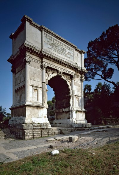 Roomalainen taide: Tituksen kaari (Tito) erige vuonna 81 jKr. Rooma, Italia tekijältä Roman