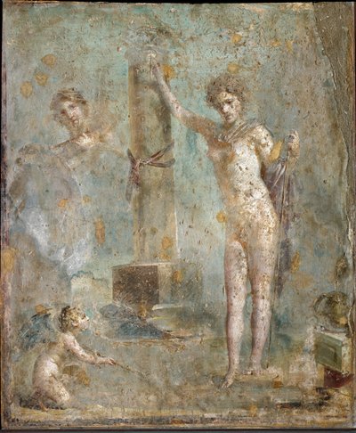 Roomalainen taide: "Narcissus" "Fresko Pompejista, Kansallinen arkeologinen museo, Napoli tekijältä Roman