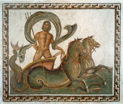 Roomalainen taide: "" Neptunuksen voitto""" Mosaiikki 3. vuosisadalta jKr. Sousse, Musee Archeologique, Tunisia tekijältä Roman
