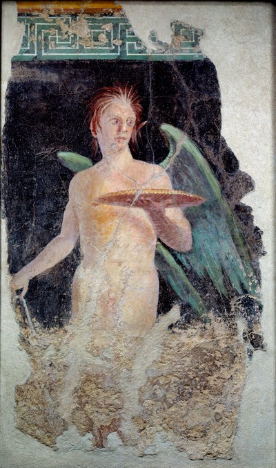 Roomalainen taide: Pompejin genie-siiven fresko - 1. vuosisadan loppu eKr. - Pariisi, Musee du Louvre tekijältä Roman