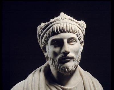 Roomalainen kreikkalainen taide: Veistos Rooman keisarista Julien ler luopiosta (331 - 363) (4. vuosisadan ap. JC) Pariisi, Musee Du Louvre tekijältä Roman