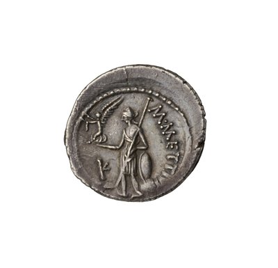 Roomalainen republikaaninen kolikko Roomasta, 44 eKr. (hopea) tekijältä Roman