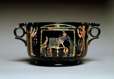 Roomalainen taide: kuppi egyptiläisillä kuvioilla. Castellammare di Stabiasta. 1. vuosisadalla jKr. Koko 12 cm National Archaeological Museum, Napoli tekijältä Roman