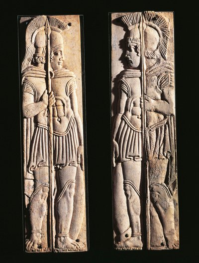 Roomalainen sivilisaatio, soturien luukaiverrus, Praeneste, Lazion alue, Italia tekijältä Roman