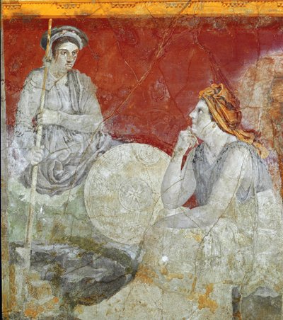 Kuninkaallinen perhe Makedoniasta, yksityiskohta (fresko tekijältä Roman