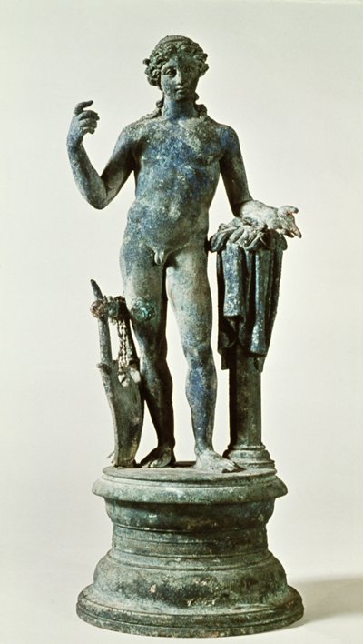 Apollon patsas Punaisten muurien talosta, Pompejista, noin 30 jKr (pronssi) tekijältä Roman