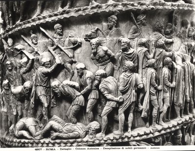 Saksalaisten aatelisten mestaus, yksityiskohta Marcus Aureliuksen pylvästä tekijältä Roman