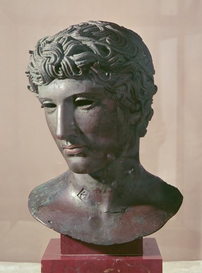Benevento-pää, noin 50 eKr. (pronssi) tekijältä Roman