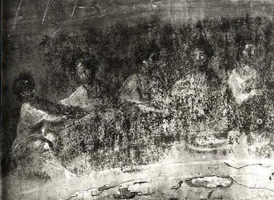 Ehtoollinen (fresko) (s/w valokuva) tekijältä Roman