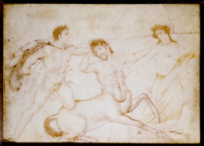 Theseus ja kentauri (piirustus marmorille tekijältä Roman