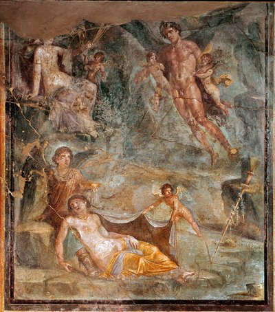 Zephyroksen ja jumalatar Chlorisin häät (fresko, 45-79 jKr.) tekijältä Roman