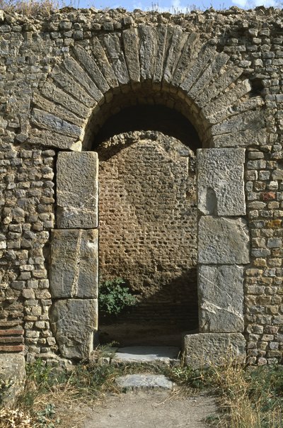 Ovi, yksityiskohta kylpylästä, korkea keisarikausi 27 eKr.-395 jKr. tekijältä Roman Imperial Period