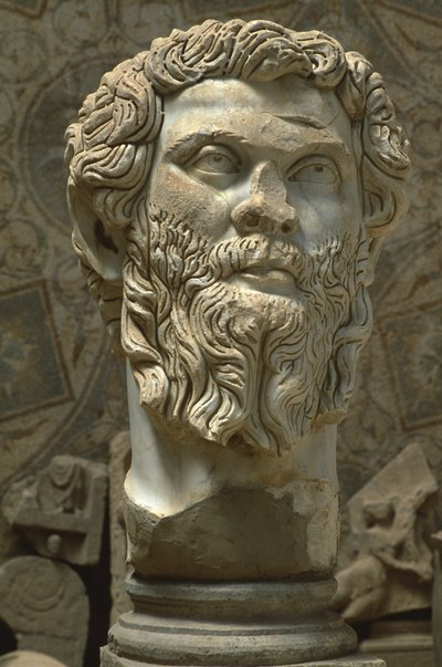 Septimus Severuksen (145–211) rintakuva, korkea keisarillinen aika (27 eKr.–395 jKr.) (marmori) tekijältä Roman Imperial Period
