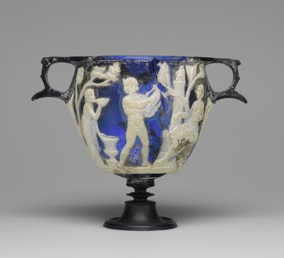 Cameo Glass Skyphos, c.1 AD (lasi) tekijältä Roman Imperial Period