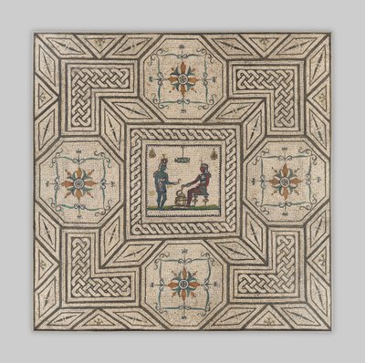 Mosaiikkipäällyste, jossa on egyptiläisyyttä, n. 130-150 jKr (kivi ja lasi) tekijältä Roman Imperial Period