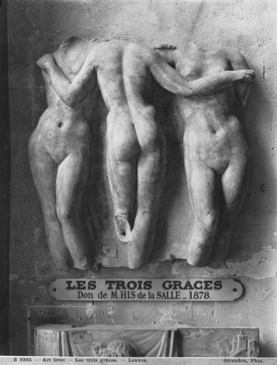 Kolme armoa, roomalainen kopio hellenistisen kreikkalaisen alkuperäiskappaleen 2. vuosisadalta eKr. (marmori) tekijältä Roman Imperial Period