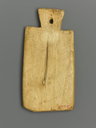 Muumiolappu kreikkalaisella kirjoituksella (puu ja pigmentti) tekijältä Roman Period Egyptian